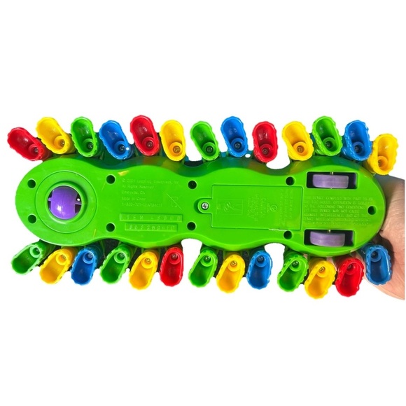 Leap Frog Alphabet Pal Vintage 2001 Green Caterpillar Letter Sounds Pull Toy - Picture 6 of 7